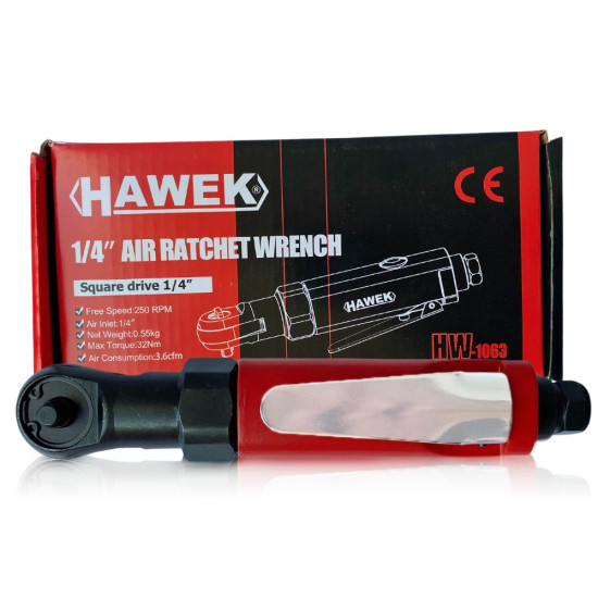 Професионална пневматична тресчотка HAWEK , 1/4" , 32 Nm, HW-1063