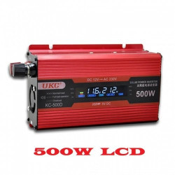 Инвертор на напрежение UKC KC-500D, 24V - 220V, 500W, LCD дисплей